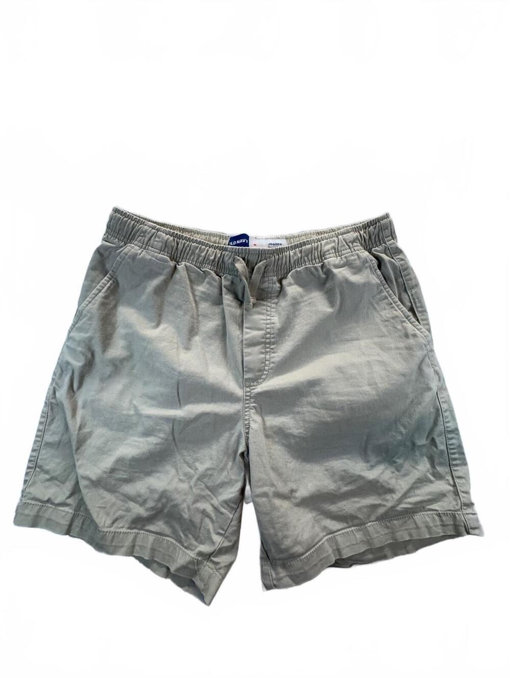 Old Navy Men’s Jogger Shorts Medium Khaki Tan Built-In Flex Elastic Waist